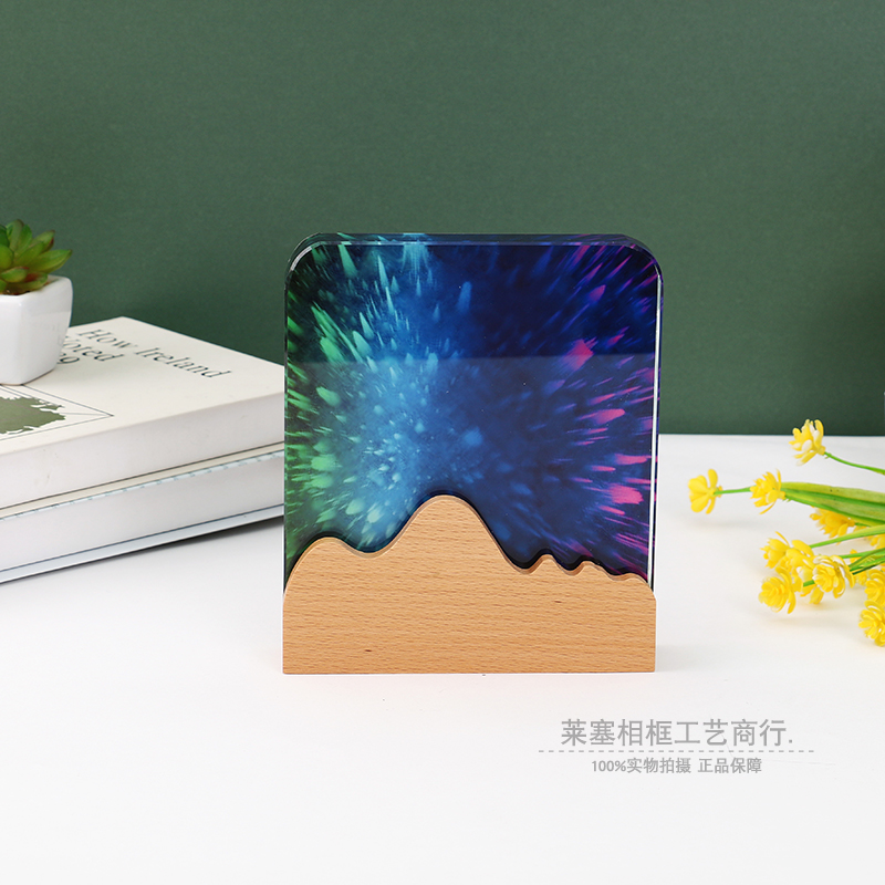 Thickened Wooden Creative Crystal High-End Elegant Decoration Enterprise Company Excellent Staff Department Medal Crafts