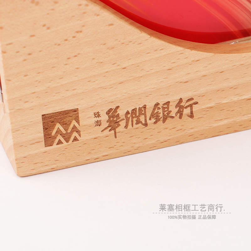 Thickened Wooden Creative Crystal High-End Elegant Decoration Enterprise Company Excellent Staff Department Medal Crafts