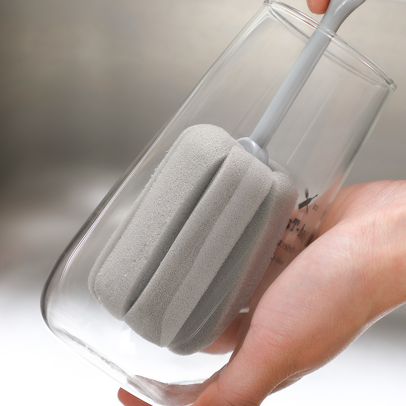 Cup Brush Bottle Brush Long Handle Cleaning Brush Household Kitchen Water Cup Teacup Glass Cup Cup Brush Cup Brush Sponge Washing Cup Brush