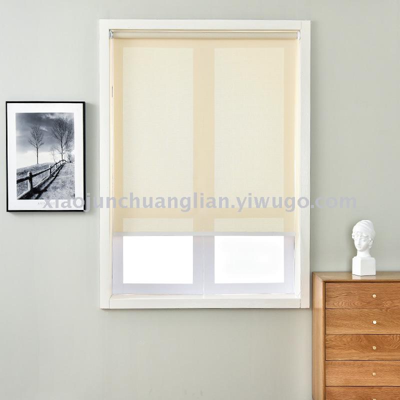 The Fire retardant sun fabric roller shutter PVC fiber office semi - shading and sunshade landscape curtain
