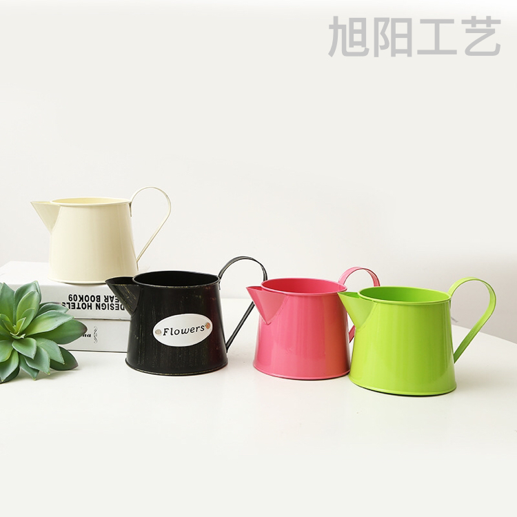 Large Wall-Hung Basin Removable Hook Flower Pot Iron Leather Art Hanging Pots Hanging Hanging Succulent Color Decorative Wall Hangings Flower Pot