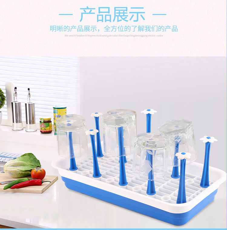Creative Plastic Drain Cup Holder Kitchen Storage Rack Glass Cup Tea Cup Storage Rack Water Cup Hanger Drying Cup