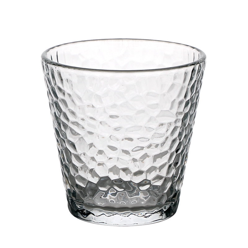 Glass Cup Home Breakfast Cup Minimalist Creative Hammered Ins Wind Cup Female Beer Steins Coffee Juice Cup