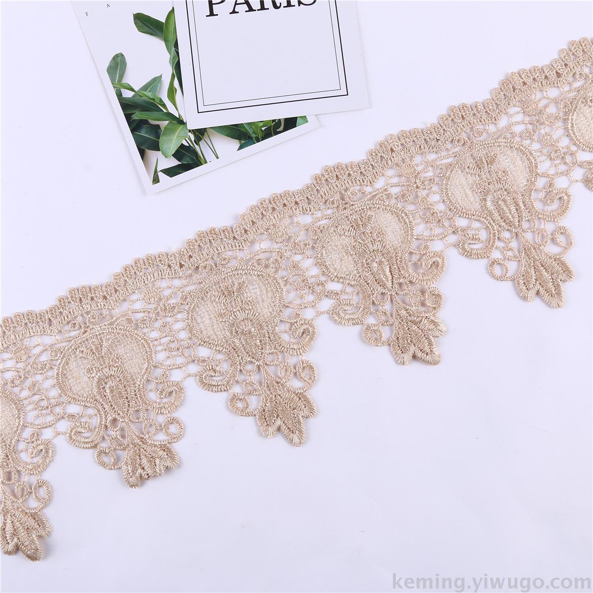 The New water - soluble polyester embroidery lace fabric curtain lace