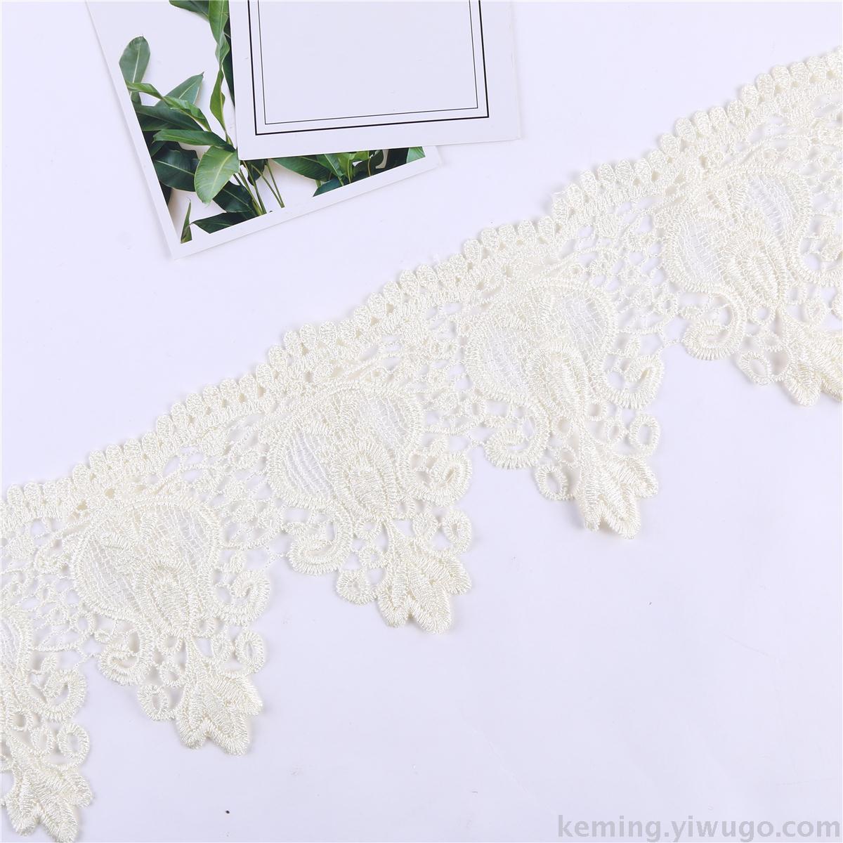 The New water - soluble polyester embroidery lace fabric curtain lace