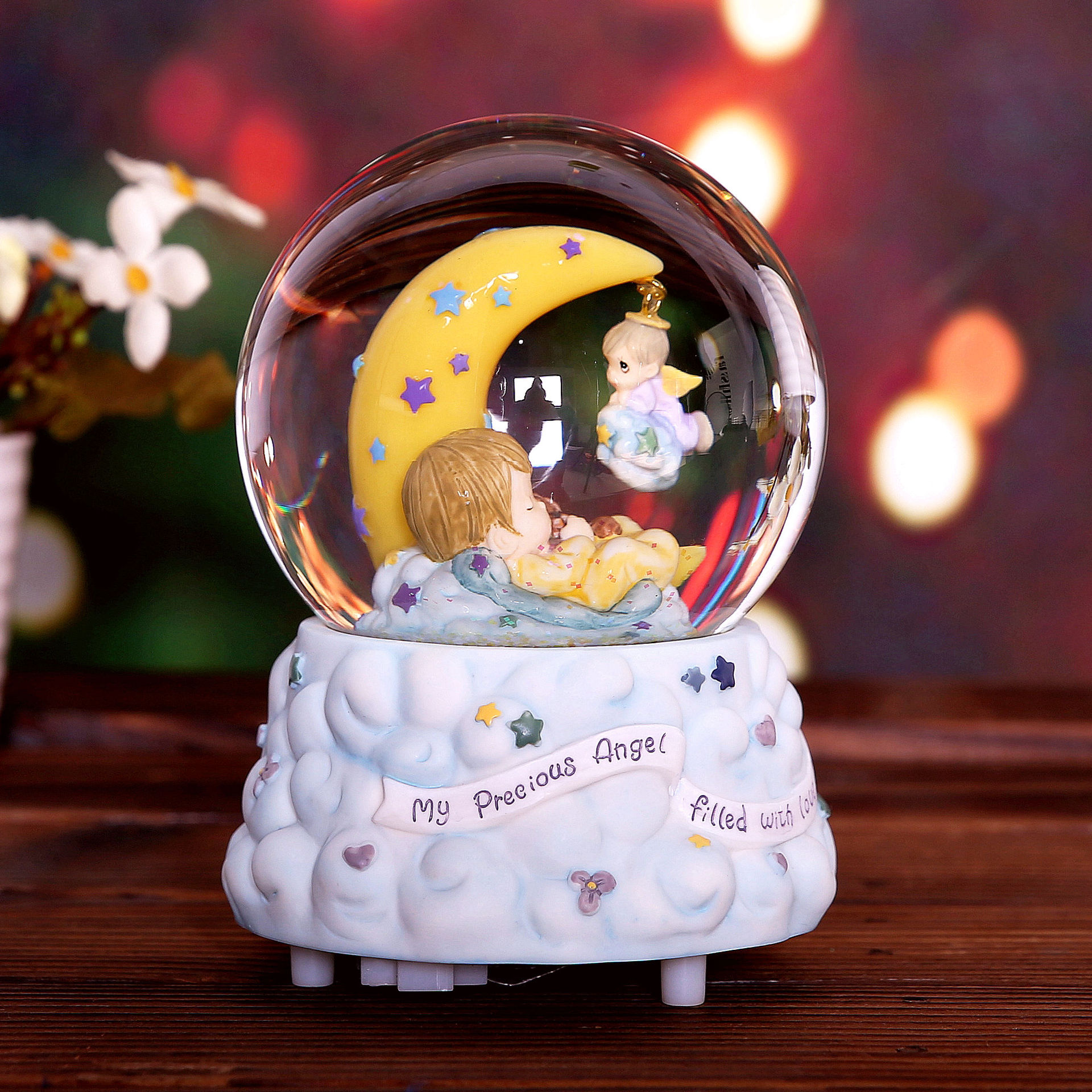 Luminous Crystal Ball-Music Box Music Box Birthday Girls Children&#039;s Day Christmas Gift Resin Crafts