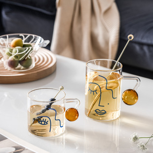 37 Degrees Original Nordic Style Leather Glass Water Cup Creative Scented Tea Glass Cup Fresh Cup