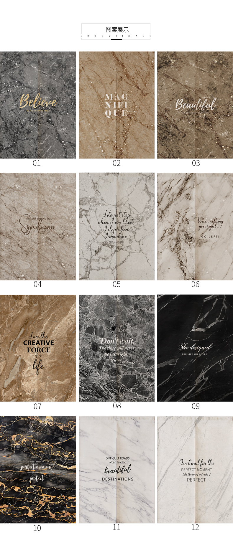 INS Style Marble Texture Home Bedroom Fitting Toilet Partition Curtain Thick Fabric Kitchen Door Curtain Customization