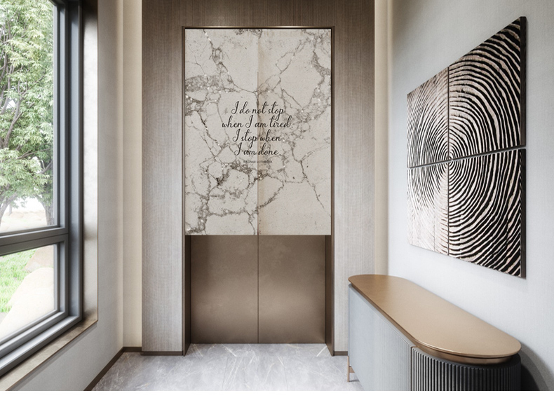 INS Style Marble Texture Home Bedroom Fitting Toilet Partition Curtain Thick Fabric Kitchen Door Curtain Customization
