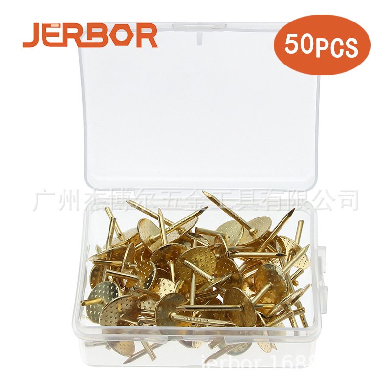 Factory Direct Sales 50PCs American 20lb Flower Pin Hook Boxed Photo Frame Clock Iron Hanging Weight Hanging Buckle Hook Nail