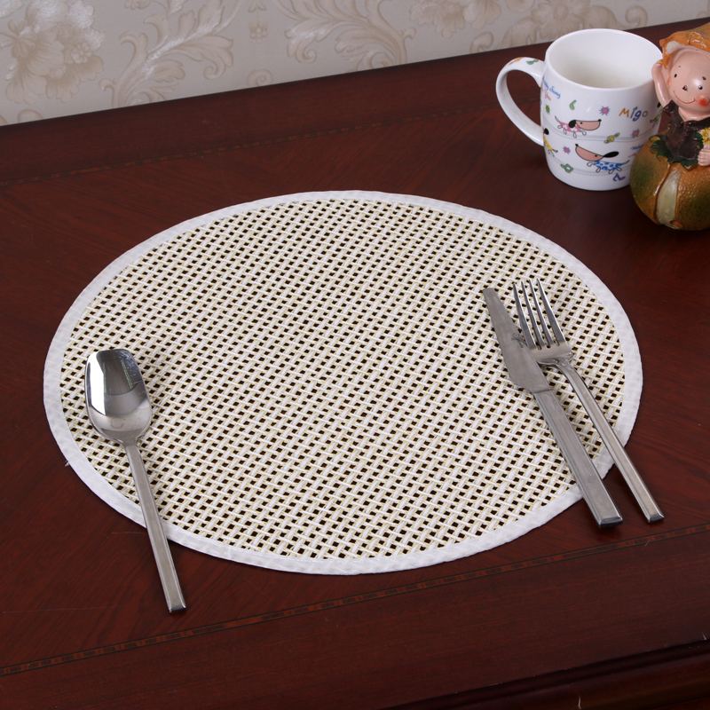 Circular woven heat-insulation mat Anti-heat meal pad non-toxic no smell table pad 