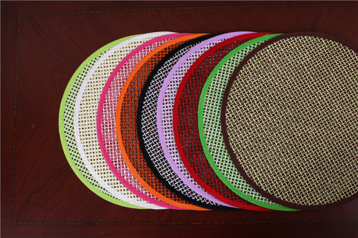 Circular woven heat-insulation mat Anti-heat meal pad non-toxic no smell table pad 