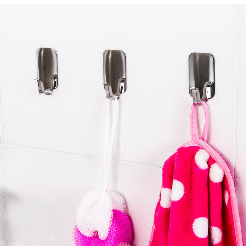 Multi-Functional No Trace of Creativity Hook Iron the Metal Door Rear Bathroom Kitchen Strong Suction Cup Wall Sticky Hook Three Pack