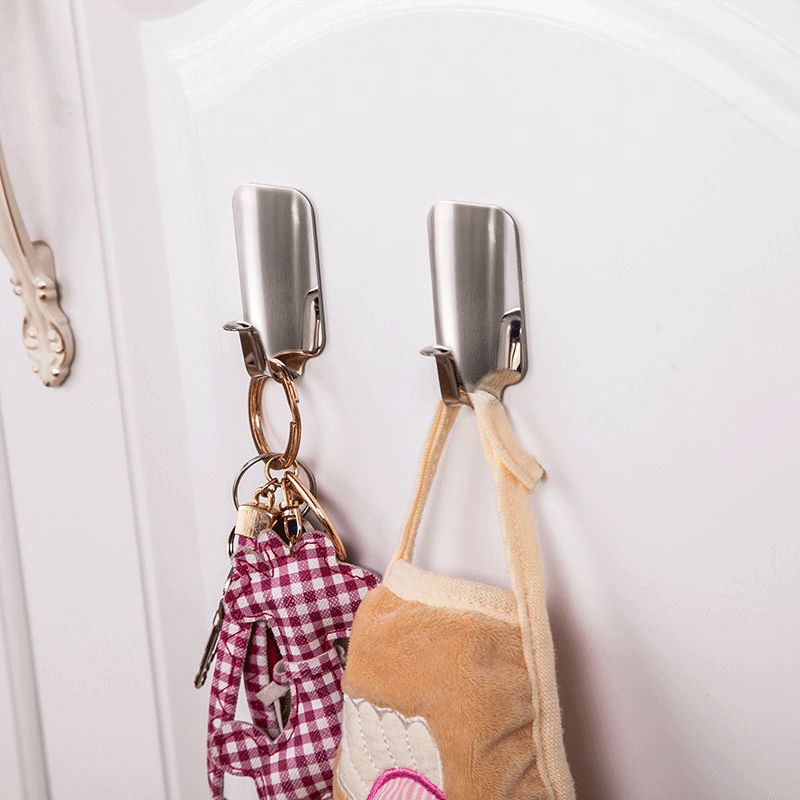 Multi-Functional No Trace of Creativity Hook Iron the Metal Door Rear Bathroom Kitchen Strong Suction Cup Wall Sticky Hook Three Pack