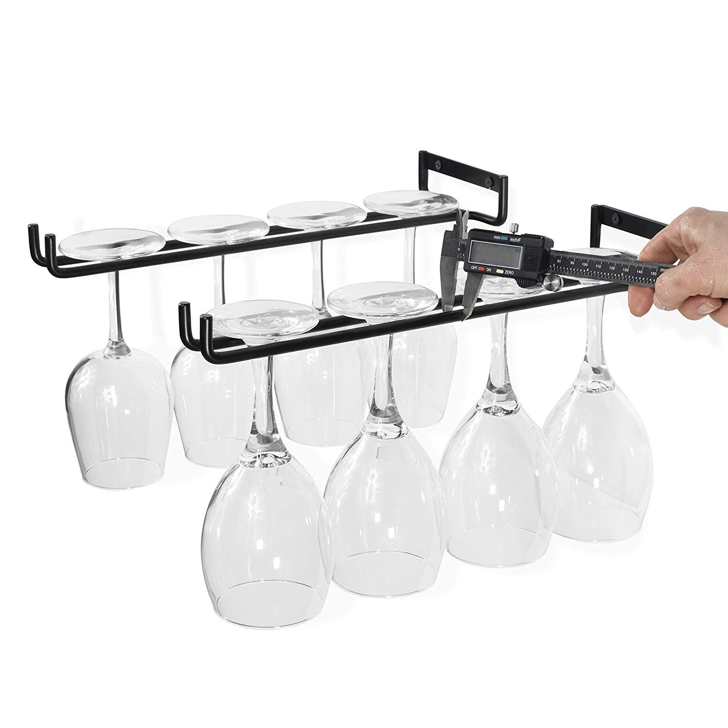 Household Wine Glass Cup Holder Simple Upside-down Hanging Goblet Single Row Wine Glass Holder 30cm Wine Glass Holder