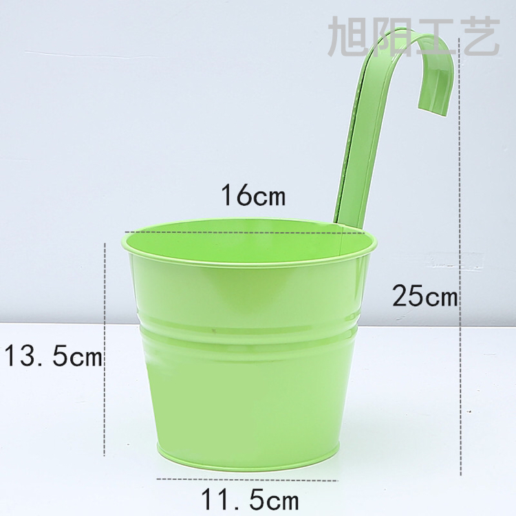 Large Wall-Hung Basin Removable Hook Flower Pot Iron Leather Art Hanging Pots Hanging Hanging Succulent Color Decorative Wall Hangings Flower Pot