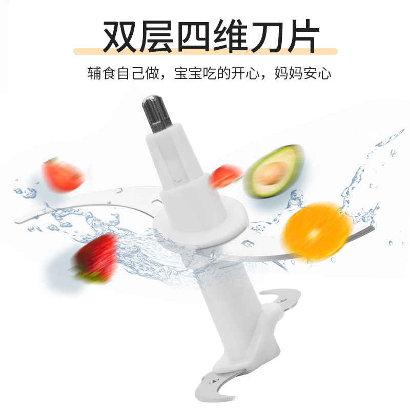 Factory Direct Sales 2 Liter Household Electric Meat Grinder Glass Cup Baby Food Maker Multi-Function Meat Grinder Vegetable-Cutting Machine