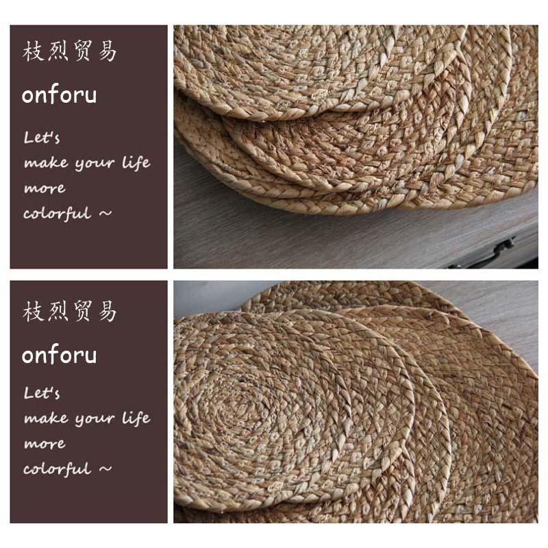 Export american-style rural vintage rural areas, handmade straw MATS, heat insulation pad cup MATS Zambia