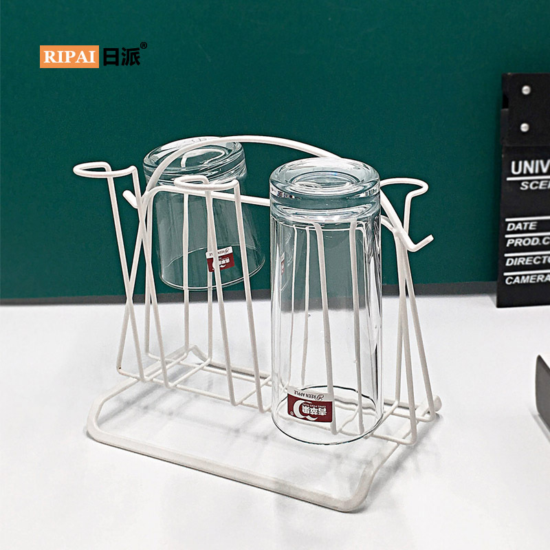 Ri Pai Household Supplies Iron Cup Holder Water Cup Storage Shelf Glass Cup Storage Rack Water Cup Draining Hanger