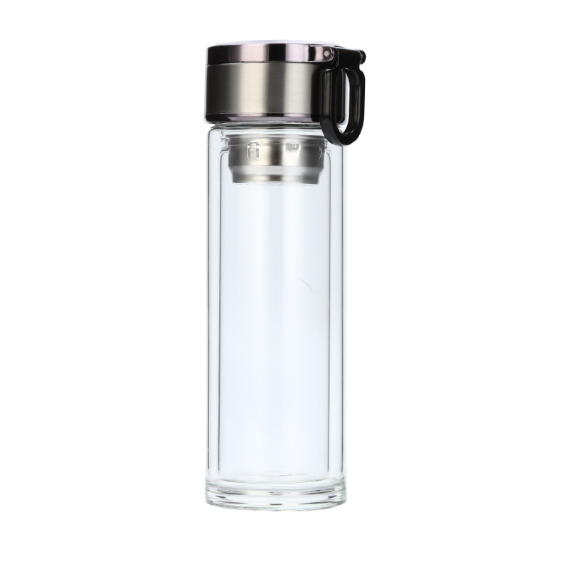 Temperature Display Smart Glass Cup Ins Style Creative Double Layer Transparent Large Capacity Water Cup Gift Cup Printed Logo