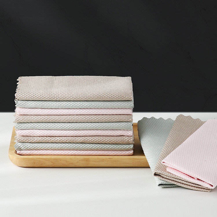 Scale Cloth Wiping Glass Cup Bowl Table Mirror Absorbent Seamless Scale Rag Kitchen Table Cleaning Cleaning Towel
