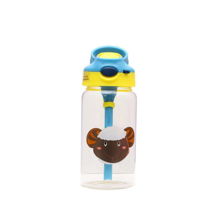 Little Handsome Children Cute Cartoon Glass Cup with Straw with Cup Cover Insulation Gift Cup Gift Wholesale