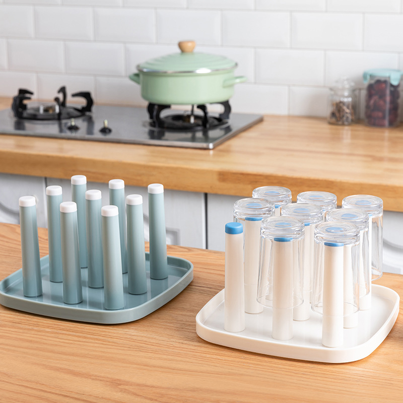 Glass Cup Drain Rack Plastic Drain Cup Holder Creative Home Utensils Rack Cup Saucer Cup Holder Wine Glass Holder