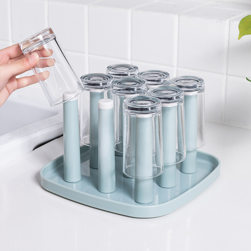 Glass Cup Drain Rack Plastic Drain Cup Holder Creative Home Utensils Rack Cup Saucer Cup Holder Wine Glass Holder