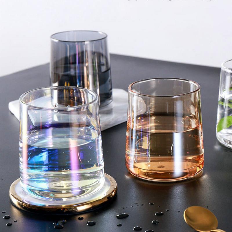 Colorful Nordic Style Colorful Glass Cup Simple Internet Celebrity Drinking Cup Restaurant Whiskey Household Cups