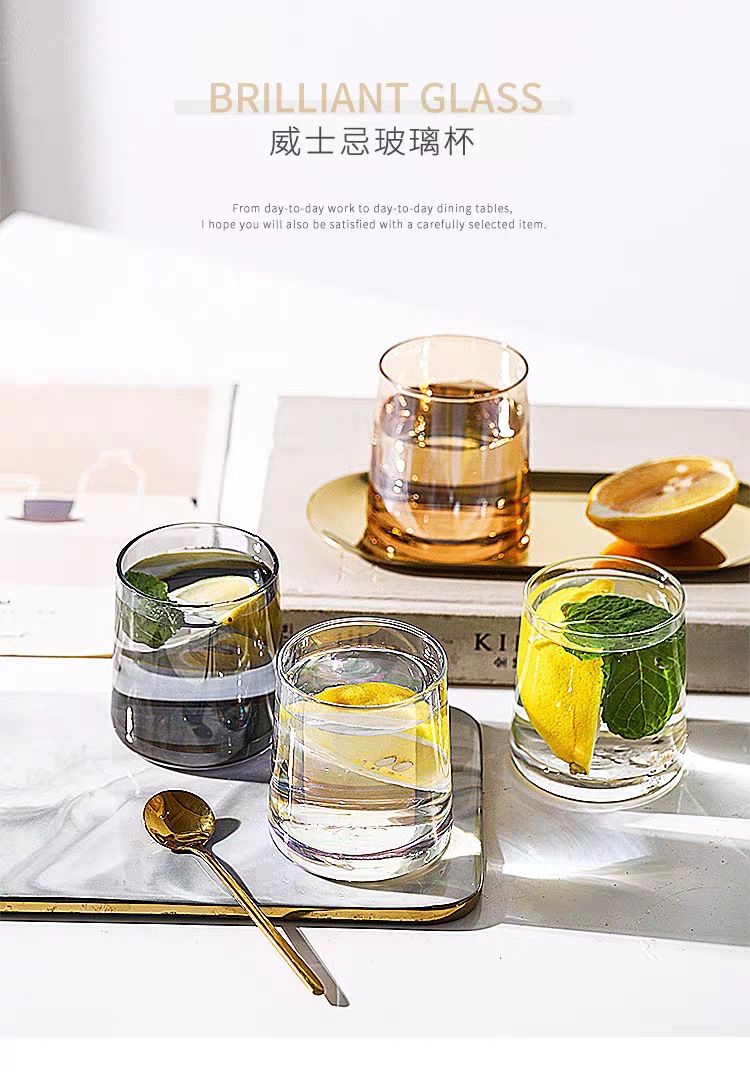 Colorful Nordic Style Colorful Glass Cup Simple Internet Celebrity Drinking Cup Restaurant Whiskey Household Cups Colorful Nordic Style Colorful Glass Cup Simple Internet Celebrity Drinking Cup Restaurant Whiskey Household Cups