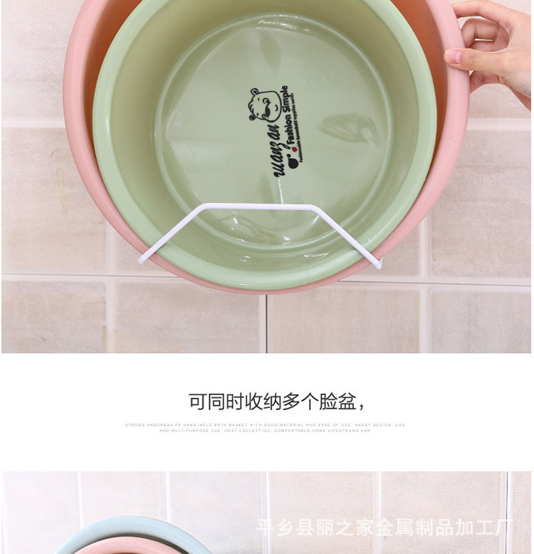 Punch Free Rack Wall Hanging Iron Washstand Bathroom Storage Rack Bathroom Strong Hook Kitchen Sticky Hook Storage Rack