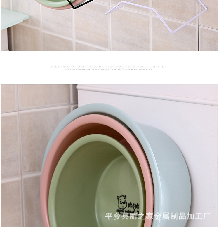 Punch Free Rack Wall Hanging Iron Washstand Bathroom Storage Rack Bathroom Strong Hook Kitchen Sticky Hook Storage Rack