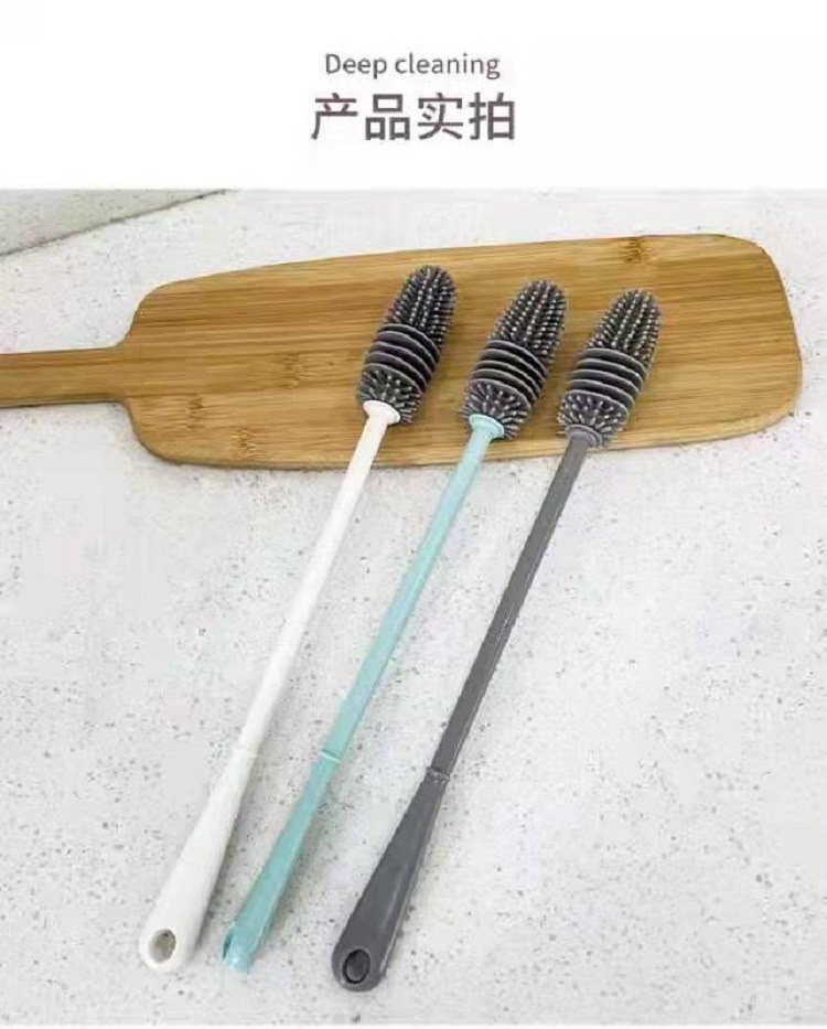Long Handle Silicone Cup Brush Artifact Household Kitchen Cleaning Baby Bottle Brush Glass Cup Insulated Mug Brush Long Handle Silicone Cup Brush Artifact Household Kitchen Cleaning Baby Bottle Brush Glass Cup Insulated Mug Brush