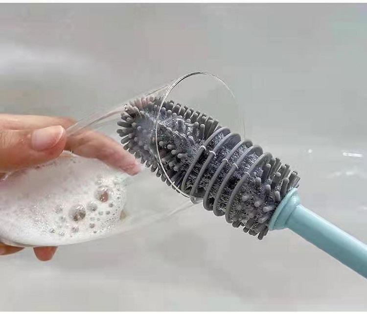 Long Handle Silicone Cup Brush Artifact Household Kitchen Cleaning Baby Bottle Brush Glass Cup Insulated Mug Brush Long Handle Silicone Cup Brush Artifact Household Kitchen Cleaning Baby Bottle Brush Glass Cup Insulated Mug Brush