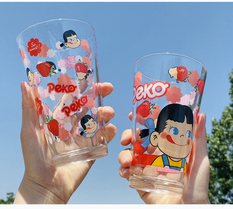 Cute Strawberry Glass Cup Student Ins Japanese Cartoon Straw Graduated Glass Creative Girlish Heart Pink Cup Cute Strawberry Glass Cup Student Ins Japanese Cartoon Straw Graduated Glass Creative Girlish Heart Pink Cup