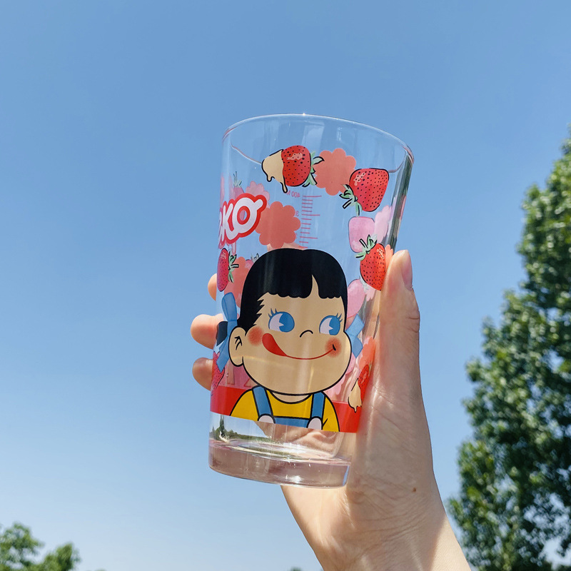 Cute Strawberry Glass Cup Student Ins Japanese Cartoon Straw Graduated Glass Creative Girlish Heart Pink Cup Cute Strawberry Glass Cup Student Ins Japanese Cartoon Straw Graduated Glass Creative Girlish Heart Pink Cup