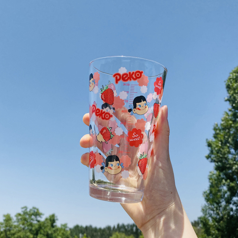 Cute Strawberry Glass Cup Student Ins Japanese Cartoon Straw Graduated Glass Creative Girlish Heart Pink Cup Cute Strawberry Glass Cup Student Ins Japanese Cartoon Straw Graduated Glass Creative Girlish Heart Pink Cup