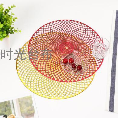 Spiral PVC Bronzing Cutout Mat Heat Insulation Non-Slip Placemat Tea Table Cloth Table Mat Decorative Pad Western-Style Placemat Spiral PVC Bronzing Cutout Mat Heat Insulation Non-Slip Placemat Tea Table Cloth Table Mat Decorative Pad Western-Style Placemat