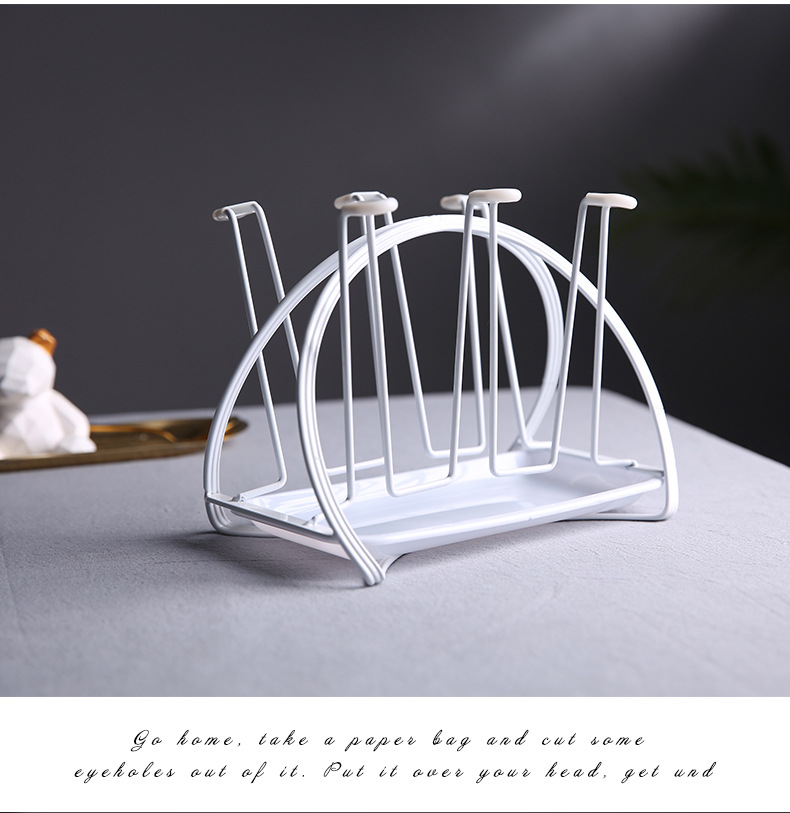 Golden Arch Cup Holder Arch Water Cup Holder Household Storage Rack Living Room Storage Glass Cup Rack Rack Draining