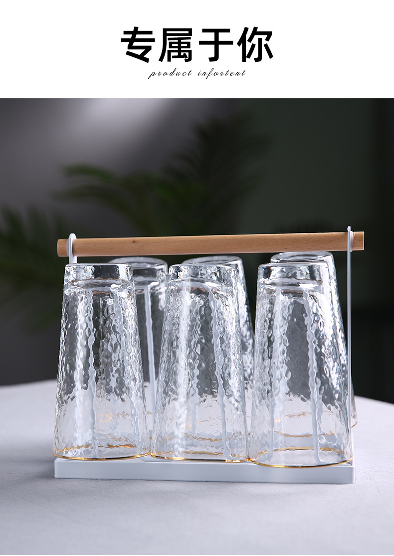 Golden Arch Cup Holder Arch Water Cup Holder Household Storage Rack Living Room Storage Glass Cup Rack Rack Draining
