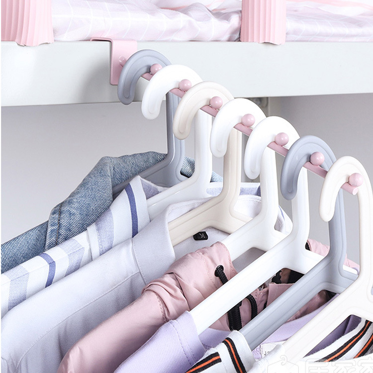 Iron Bedside Hanger Bedroom Dorm Hanging Rack Bedside Bag Clothes Hook Multi-Purpose Clothes Rack