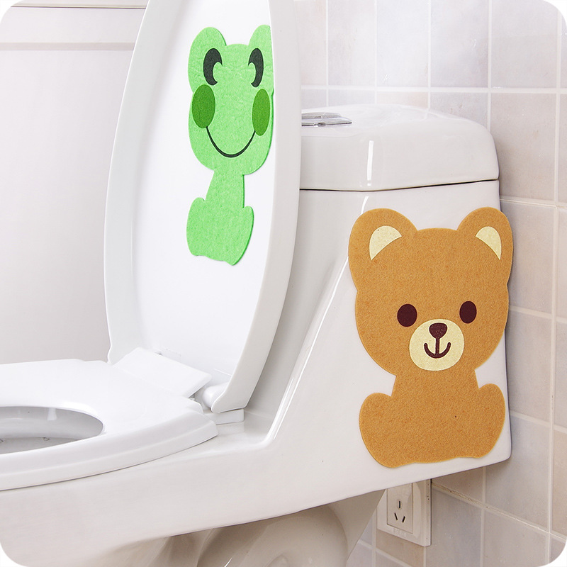 Bathroom Happy Day Closestool Cushion Animal Style Thickened Felt Warm Toilet Mat Deodorant Stickers Deodorant Adhesive Pad