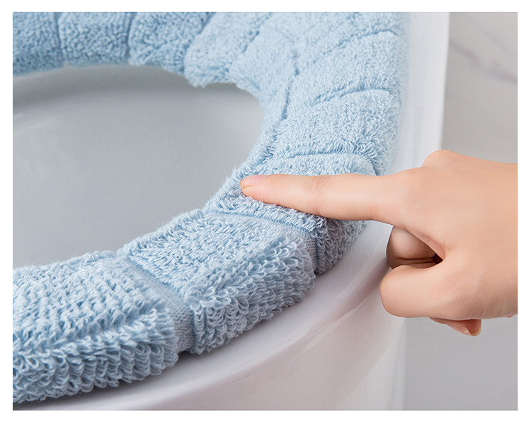 Toilet Seat Cushion Household Four Seasons Toilet Seat Cover Universal Toilet Seat Cover Three-Piece Set Winter Toilet Toilet Washer Thickened