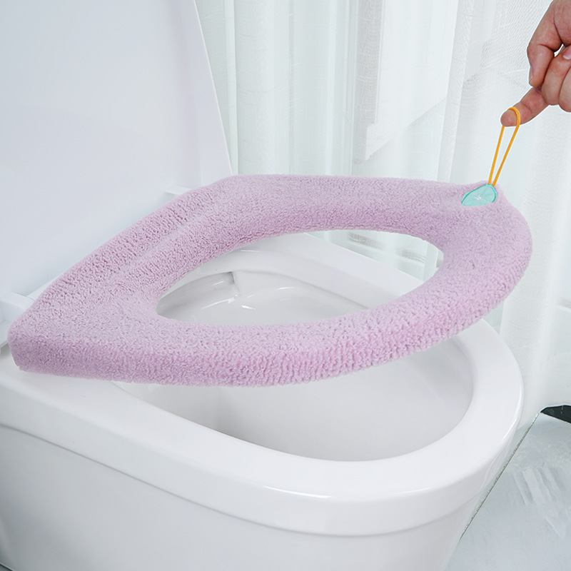 Universal Toilet Pad Cushion Thickened Four Seasons Toilet Seat Cover Knitted Toilet Seat Washable Domestic Toilet Ferrule