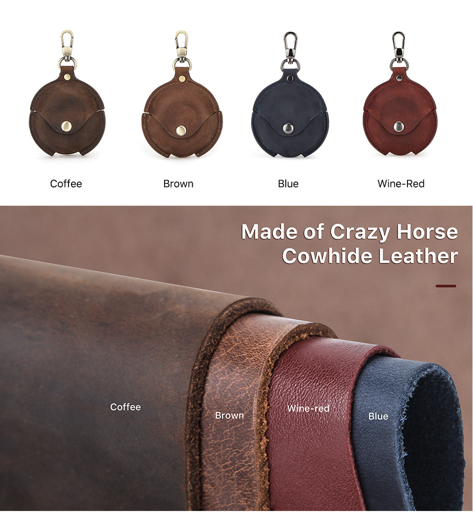 Protective Case Crazy Horse Leather Hook Convenient Huawei Three Generations Wireless Bluetooth Earphone Sleeves