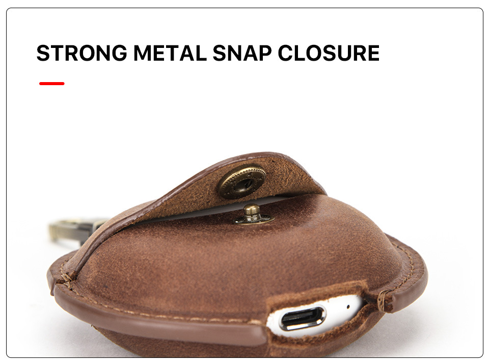 Protective Case Crazy Horse Leather Hook Convenient Huawei Three Generations Wireless Bluetooth Earphone Sleeves
