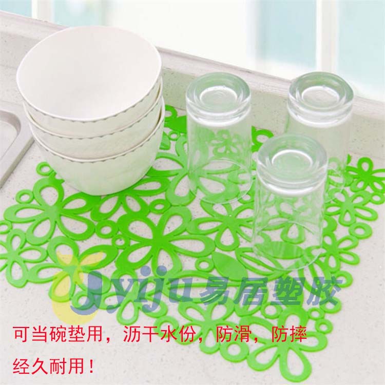 PVC plaid round mat, food mat, cup mat, sink mat, asphalt mat, anti-skid pad, heat insulation mat, bowl mat manufacturer