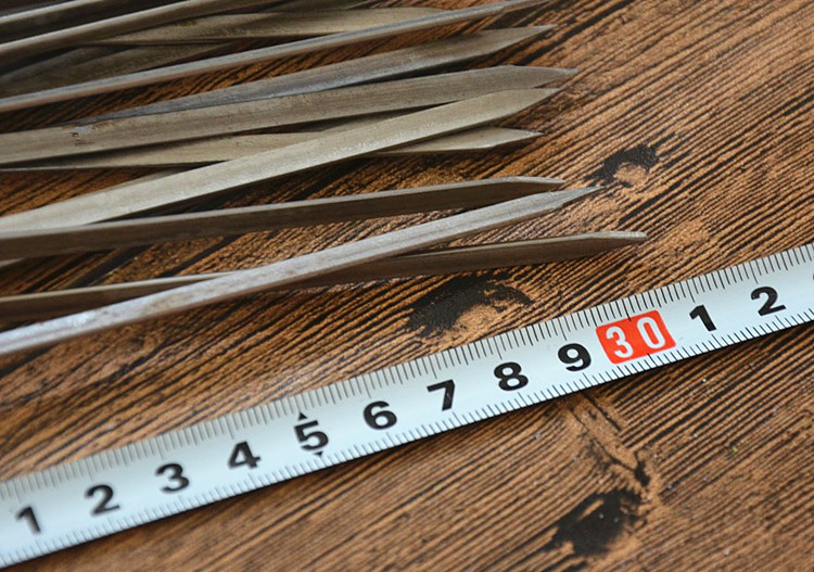 Oven Skewer Barbecue Stick 40cm 35cm Barbecue 9 Word Hook Flat Tab Thickened Gua Lu Barbecue Stick Widening Iron Stick