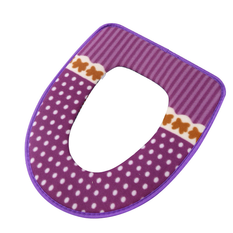 Toilet Mat Cute Dot Sticky Toilet Seat Cover Pad Toilet Mat Toilet Washer Household Toilet Seat Cartoon Cushion Toilet Mat