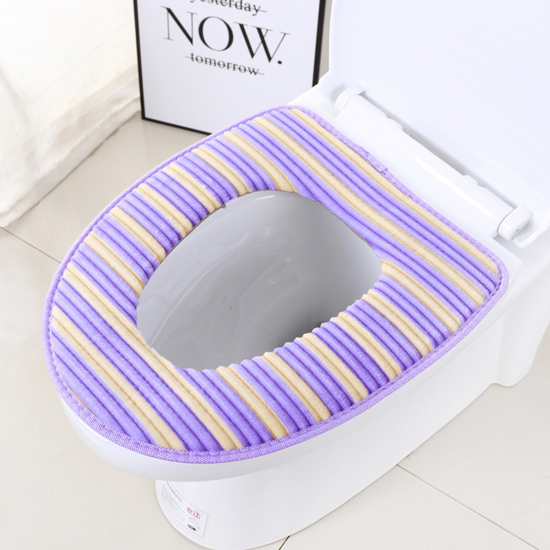 Toilet Mat Cute Dot Sticky Toilet Seat Cover Pad Toilet Mat Toilet Washer Household Toilet Seat Cartoon Cushion Toilet Mat